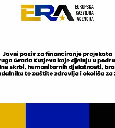 Javni poziv za financiranje projekata udruga Grada Kutjeva koje djeluju u području socijalne skrbi, humanitarnih djelatnosti, branitelja i stradalnika te zaštite zdravlja i okoliša za 2025.