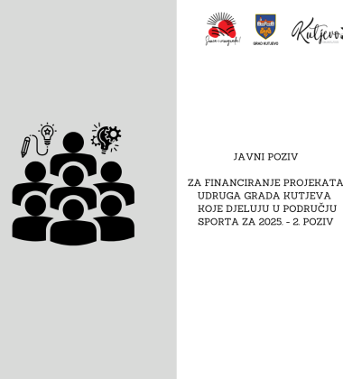 Javni poziv za financiranje projekata udruga Grada Kutjeva koje djeluju u području sporta za 2025. – 2. poziv
