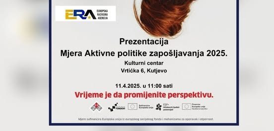 [NAJAVA] ERA MJERA ovog petka u Kutjevu: Prilike za zapošljavanje i rast