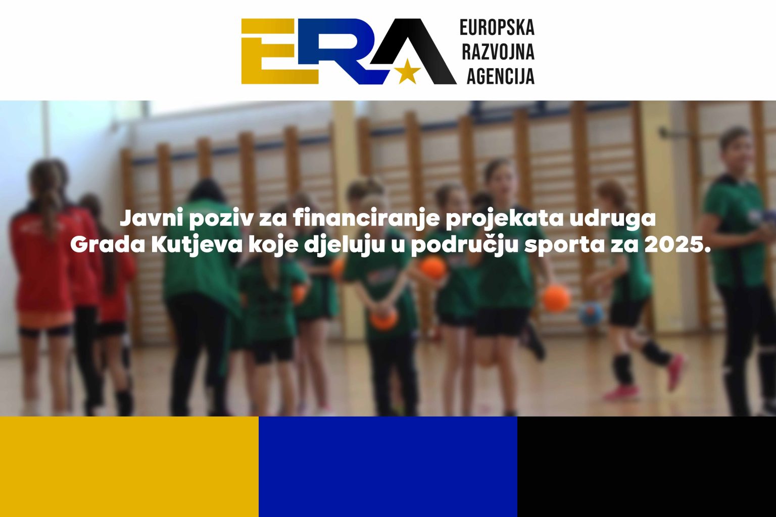 Javni poziv za financiranje projekata udruga Grada Kutjeva koje djeluju u području sporta za 2025.