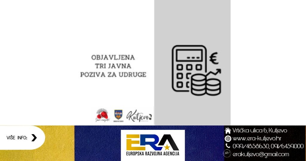 Objavljena tri javna poziva za udruge na području Grada Kutjeva
