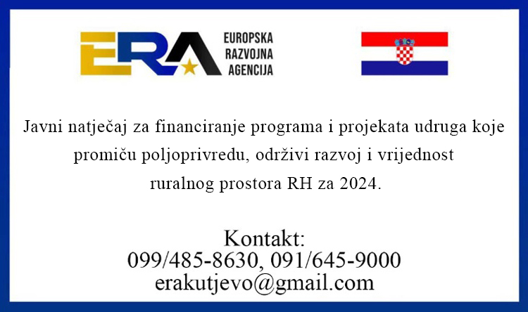 Javni natječaj za financiranje programa i projekata udruga koje promiču poljoprivredu, održivi razvoj i vrijednost ruralnog prostora RH za 2024.