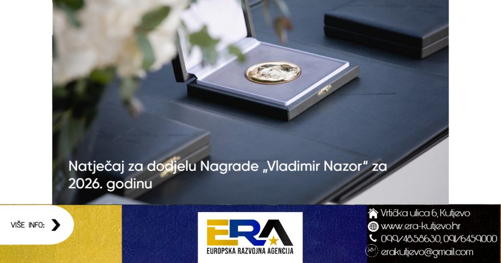 Pozivni natječaj za dodjelu Nagrade „Vladimir Nazor“ za 2025. godinu