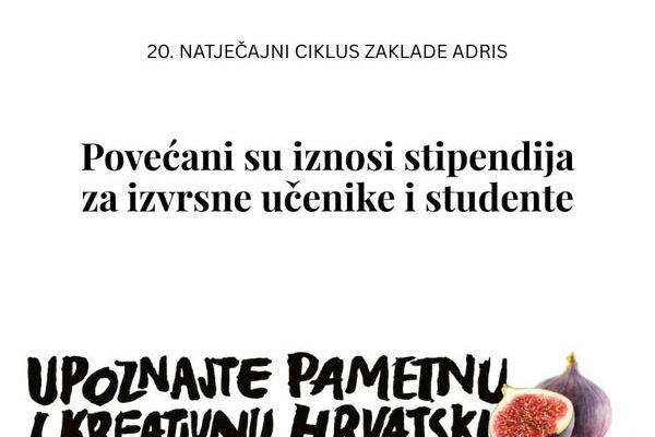 Jubilarni, dvadeseti donacijski ciklus Zaklade Adris donosi još snažniju podršku novim generacijama koje stvaraju bolju budućnost